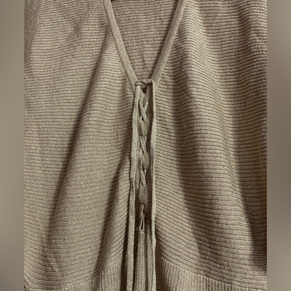 *RARE VTG Arden B gold metallic knit silk/cashmere blend dress - small - Picture 8 of 10